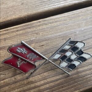 Vintage Crossed Flags Emblem
